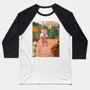 The Tea Seller Colorful Acrylic Artwork Baseball T-Shirt